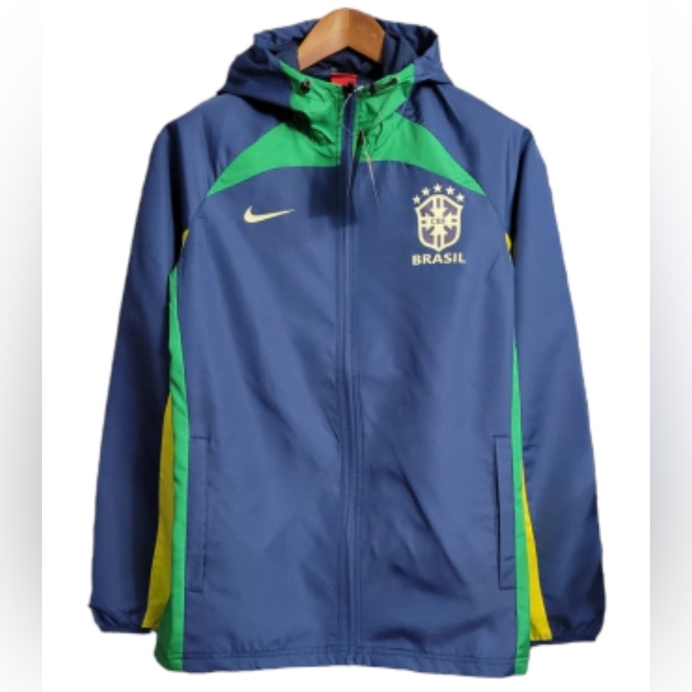 NIKE Womens BRAZIL FULL-ZIP UP COASTAL BLUE/DYNAMIC YELLOW